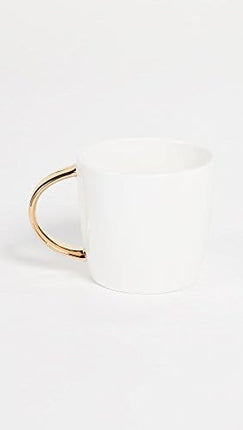 slant collections 14-Ounce Porcelain Coffee Mug, Champagne