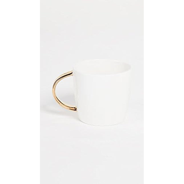 slant collections 14-Ounce Porcelain Coffee Mug, Champagne