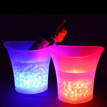 Smad LED Lighted Ice Bucket Color Changing Drinking Wine Champagne Buckets for Party Home Weddings, 5L