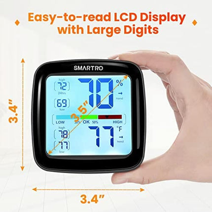 SMARTRO SC42 Professional Digital Hygrometer Indoor Thermometer Room Humidity Gauge & Pro Accuracy Calibration