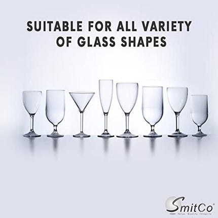 Wooden Wine Glass Holder for Under Cabinet | Under Shelf Kitchen Stemware Rack | Wood Holding Rack for Wine Glasses and Stemware | Stemware and Glassware Hanger and Organizer - Stores Up to 6 Glasses