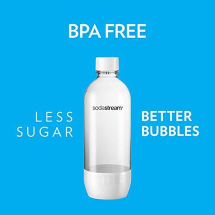 SodaStream Carbonating Bottle, 1 liter, White (Pack of 2)