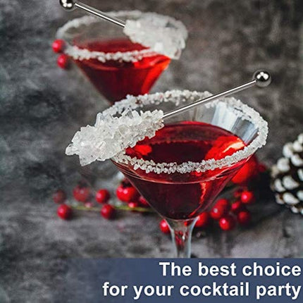 SOGEWO Stainless Steel Cocktail Picks(4.3Inch, set of 15), Upgrade Martini Picks, Reusable Cocktail Toothpicks, Metal Cocktail picks for Martini Olives Appetizers Sandwich