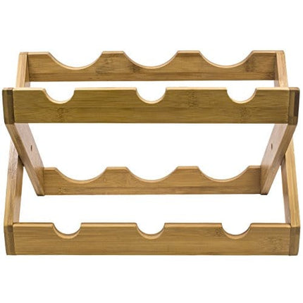 Sorbus Bamboo Foldable Countertop Wine Rack 6-Bottles (Bamboo)