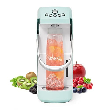 Spärkel Beverage System (Seafoam) - Sparkling Water and Soda Maker - A New Way of Sparkling - Use Fresh & Natural Ingredients - No CO2 Tank Needed