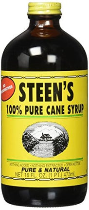 Steen's 100% Pure Cane Syrup, 16fl. Oz - No Preservatives - Pure & Natural - Open Kettle