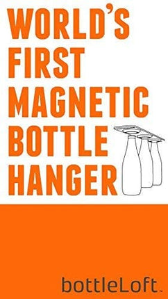 BottleLoft by Strong Like Bull Magnets, the original Magnetic Bottle Hanger, 2 Strip Pack (holds 6 bottles)