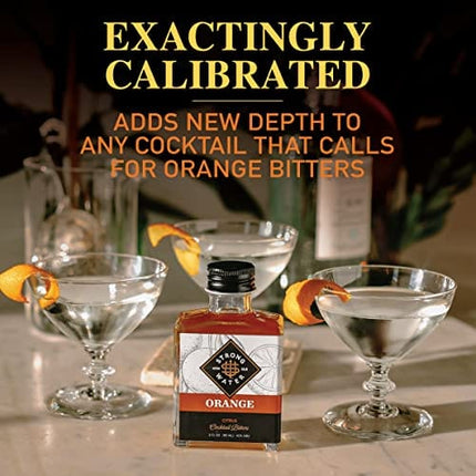 Strongwater Orange Bitters (40 Servings) - Spiced Orange Bitters for Cocktails - Orange Cocktail Bitters with Orange Zest, Cardamom & Walnut - Pair with Whiskey, Bourbon, Vodka, Rum, Gin - 3oz, 1 Pack