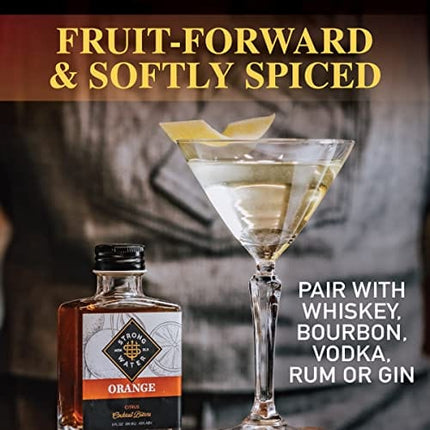 Strongwater Orange Bitters (40 Servings) - Spiced Orange Bitters for Cocktails - Orange Cocktail Bitters with Orange Zest, Cardamom & Walnut - Pair with Whiskey, Bourbon, Vodka, Rum, Gin - 3oz, 1 Pack