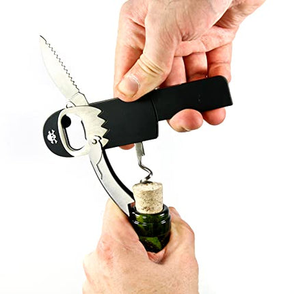 Suck UK | Pirate Bottle Opener | Legless Corkscrew Wine Opener | Beer Bottle Opener & Wine Corkscrew Pirate Accessories | Peg Leg Bottle Opener Keychain | Key Chain Kitchen Gadgets