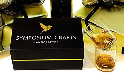 Symposium Crafts Set of 2 Handcrafted .308 Bullet Glasses | Premium Gift Box | Designed in America | 10oz Tumbler