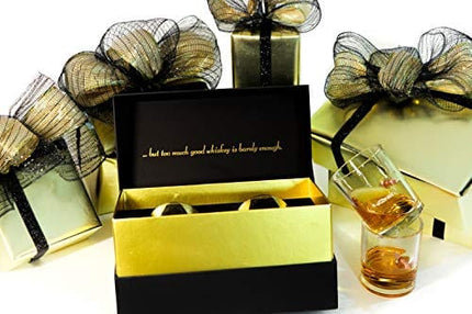 Symposium Crafts Set of 2 Handcrafted .308 Bullet Glasses | Premium Gift Box | Designed in America | 10oz Tumbler