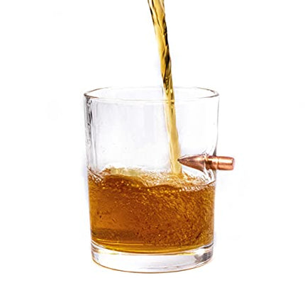 Symposium Crafts Set of 2 Handcrafted .308 Bullet Glasses | Premium Gift Box | Designed in America | 10oz Tumbler