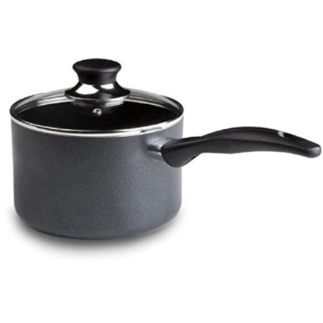 T-fal Specialty Nonstick Handy Pot with Glass Lid 3 Quart Cookware, Pots and Pans, Dishwasher Safe Black