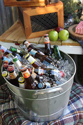 Tablecraft Galvanized Oval Beverage Tub, 5.5 Gallons