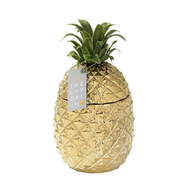 Talking Tables Gold Pineapple Ice Bucket with Lid Premium Drinks Trolley | Retro Bar Accessory | Classy Party Decoration | Elegant Cooler | Ideal Gift for Him or Her, 21.5 x 21.5 x 27 cm