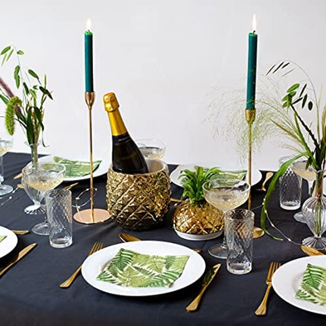 Talking Tables Gold Pineapple Ice Bucket with Lid Premium Drinks Trolley | Retro Bar Accessory | Classy Party Decoration | Elegant Cooler | Ideal Gift for Him or Her, 21.5 x 21.5 x 27 cm