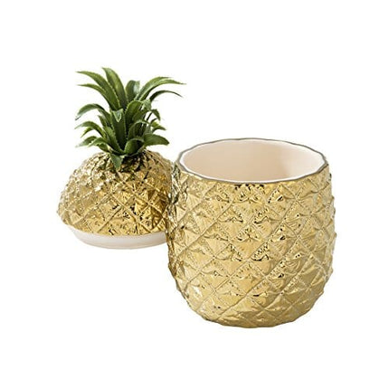 Talking Tables Gold Pineapple Ice Bucket with Lid Premium Drinks Trolley | Retro Bar Accessory | Classy Party Decoration | Elegant Cooler | Ideal Gift for Him or Her, 21.5 x 21.5 x 27 cm