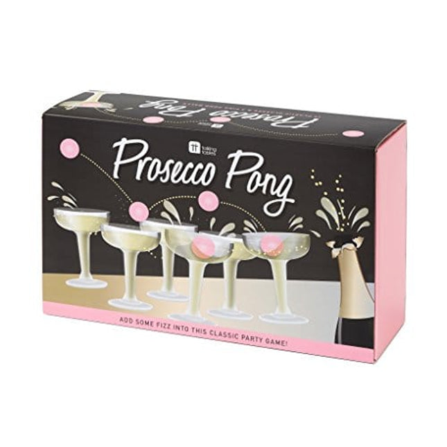 Talking Tables Prosecco Adult Drinking Includes Glasses & Ping Pong Balls | Games for Bachelorette Party, Girls Night, Birthday, Bridal Shower, NYE, Cham, 12 Glasses