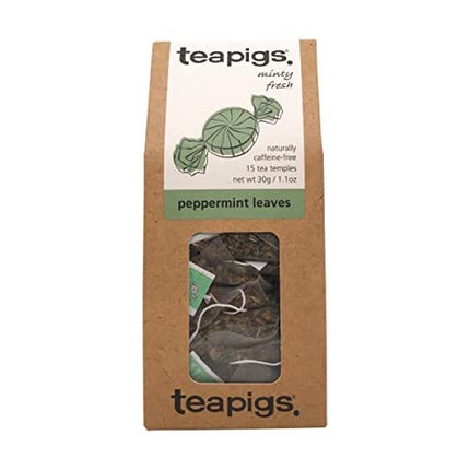 Teapigs Peppermint Leaves Tea Bags Made with Whole Leaves , 15 Count (Pack of 1)