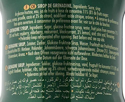 Teisseire Grenadine French Syrup Grenadine concentrate Large bottle 750ml 20fl.oz