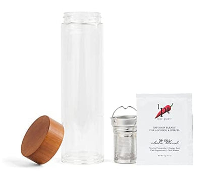 1pt Cocktail Infusion Master Kit - Craft Cocktail Home Bar Infuser Kit w/ Infusion Bottle & Infusion Blend Variety Pack, 9 Piece Set