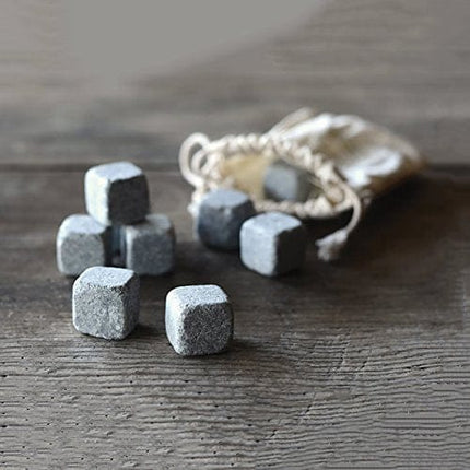 Original Whisky Stones CLASSIC By Teroforma – Handcrafted Natural Soapstone Beverage Chilling Cubes (Set of 9)