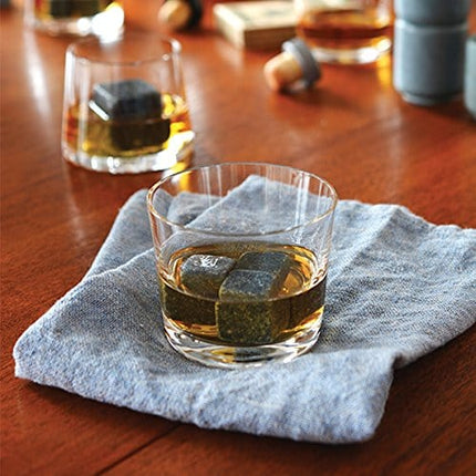 Original Whisky Stones CLASSIC By Teroforma – Handcrafted Natural Soapstone Beverage Chilling Cubes (Set of 9)