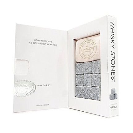 Original Whisky Stones CLASSIC By Teroforma – Handcrafted Natural Soapstone Beverage Chilling Cubes (Set of 9)