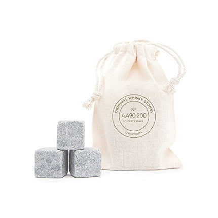 Original Whisky Stones CLASSIC By Teroforma – Handcrafted Natural Soapstone Beverage Chilling Cubes (Set of 9)