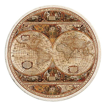 Thirstystone Old World Passages Printed Sandstone Coasters, All Natural Stone with Non-Slip Cork Backing, Drink Absorbent & Protects Table, Set of 4,Antique Map