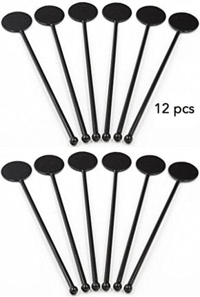 Bar Caddy Supplies (60 Pack) – Assorted Swizzle Sticks/Drink Stirrers (12 of Each Design) – Disposable Flexible Drinking Straws in 2 Sizes – Small Bar Party Supply Refill Pack for Bar Organizer