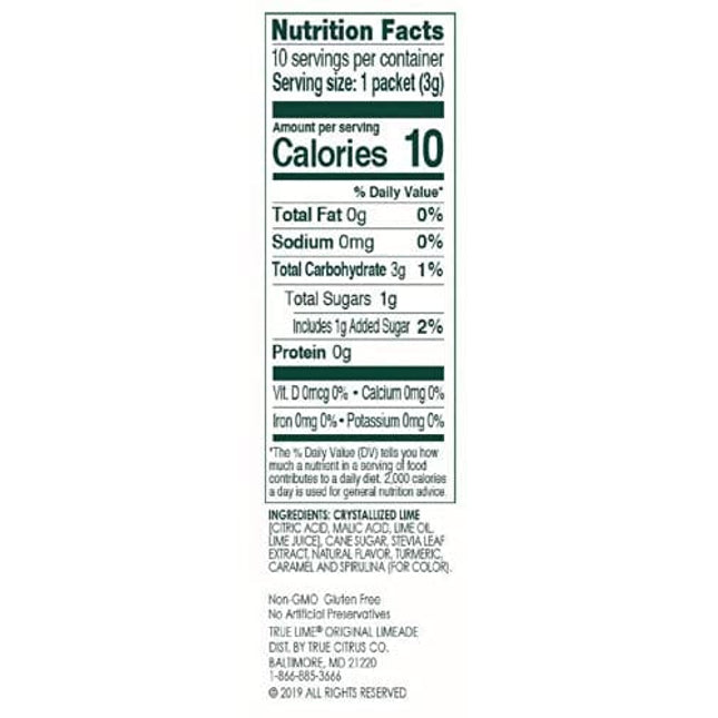 True Lime LIMEADE, True Lemon | True Citrus, 10 Count (Pack of 4)