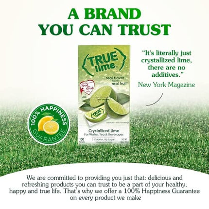 TRUE LIME Water Enhancer, Bulk Dispenser Pack, 0 Calorie Drink Mix Packets For Water, Sugar Free Lime Flavoring Powder Packets, Water Flavor Packets Made with Real Limes, 100 Count (Pack of 1)