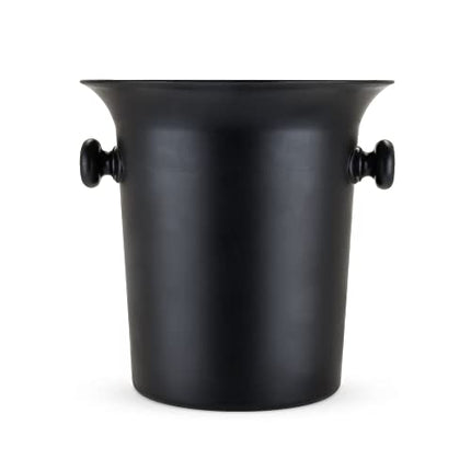 True Black Ice Bucket with Handles, 8.75 by 8.25 Inches, Wine Bucket, 3 Liter Capacity Beverage Tub, Drink Bucket, Black, Plastic,
