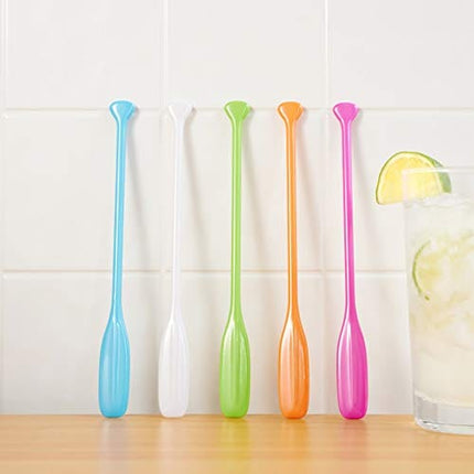 True Party Paddle Stir Sticks, Pack of 5, Multicolor Cocktail Stir Sticks, Drink Accessories