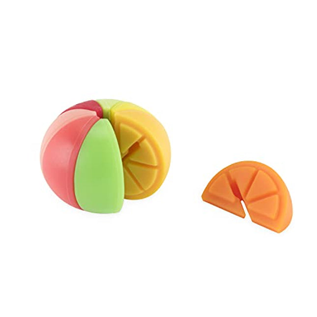 True Zoo Citrus Wine Charms Glass Markers in Assorted Colors, 8 Count