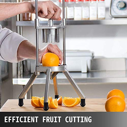 Happybuy 8-Section Commercial Easy Wedger Stainless Steel Blade Fruit Lime Slicer, Lemon Cutter 8 Wedges for Bar Restaurant