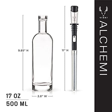 Viski Alchemi Spirit Infusion Kit for Liquor, Gin, Vodka, Whiskey, Rum, Tequila Infuser, Customize Craft Cocktails, Stainless Steel, Set of 1