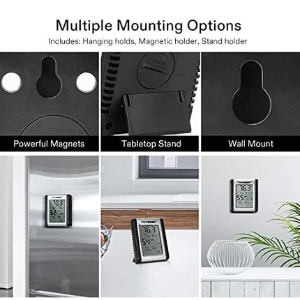 VIVOSUN Digital Indoor Hygrometer Grow Tent Thermometer, Temperature and Humidity Monitor Meter for Plants, Indoor, Home, Office