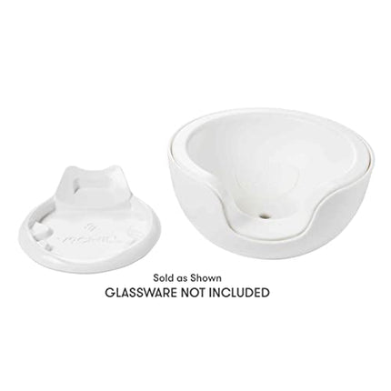 VoChill Stemless Wine Glass Chiller | Keep the Chill In Your Glass | New Wine Accessory | Separable & Refreezable Chill Cradle | Actively Chills Stemless Glassware | Quartz, Pair Stemless