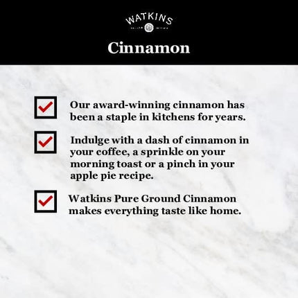 Watkins Gourmet Spice Tin, Pure Ground Cinnamon, 6 oz. Tin, 1-Count