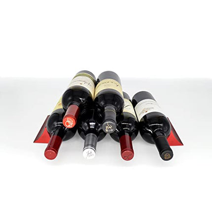 Winebars | The Compact Metal Wine Rack That's The Perfect Wine Gift for Wine Lovers (Romantic Red)