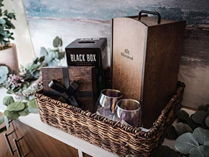Boxed Wine Wood Case by Winewood | Hazelnut Color | Fits 3 Liter Boxes of Wine | Holder, Dispenser, Cover for Boxed Wine
