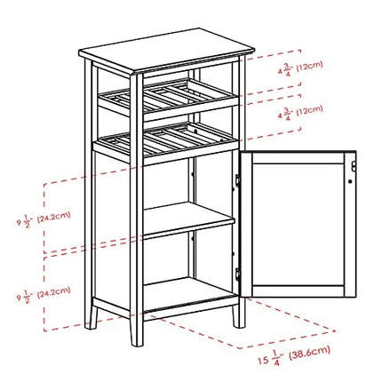 Winsome Alta Wine Storage, Espresso, 19.13"W x 37.48"H x 12.72"D