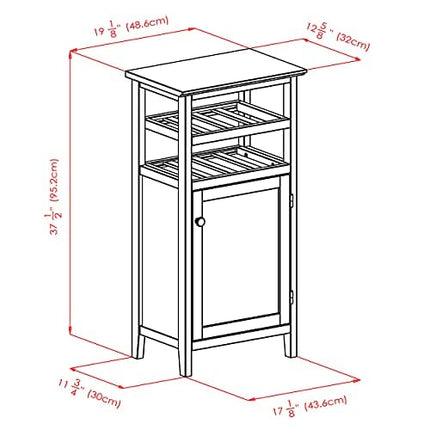 Winsome Alta Wine Storage, Espresso, 19.13"W x 37.48"H x 12.72"D