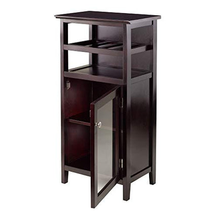 Winsome Alta Wine Storage, Espresso, 19.13"W x 37.48"H x 12.72"D