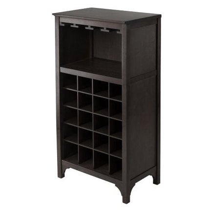 Winsome Ancona Wine Storage, Dark Espresso