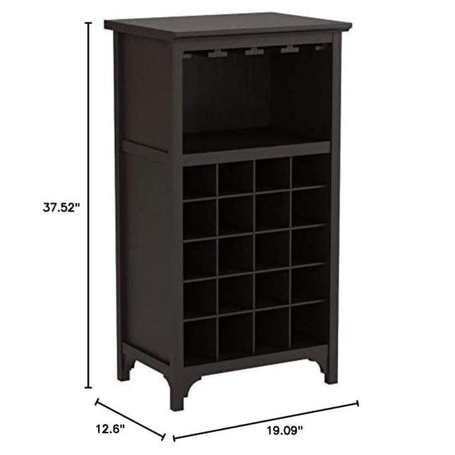 Winsome Ancona Wine Storage, Dark Espresso