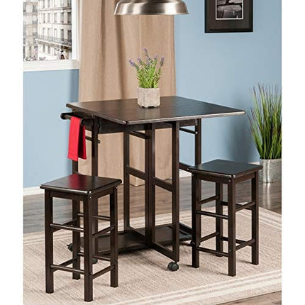 Winsome Suzanne 3-PC Set Space Saver Kitchen, Coffee Finish, 29.61x29.13x32.76